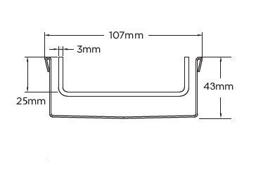 100Tii40MTL Tile Insert Drain