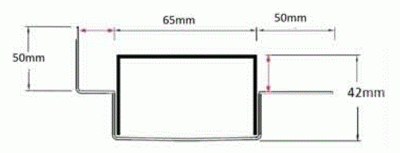 65PSiMTLF Linear Drain with Tile Flange