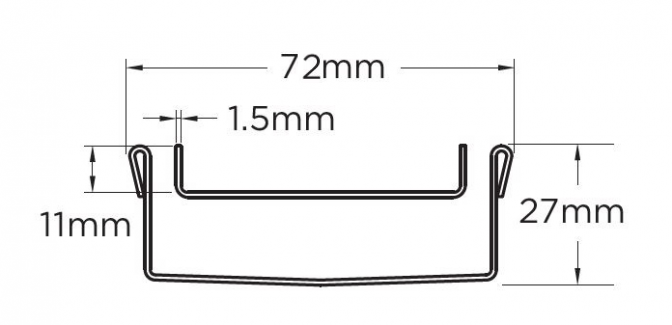 65Tii25MTL Tile Insert Drain