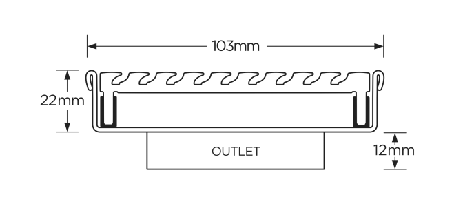 SQ100AADN100Black Square Floor Waste